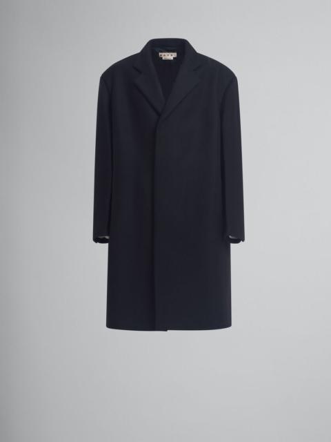 BLACK WOOL OVERSIZED COAT