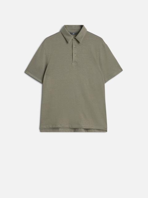 POLO in Linen Blend Army