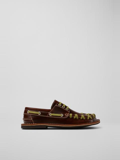 Brown boat shoes
