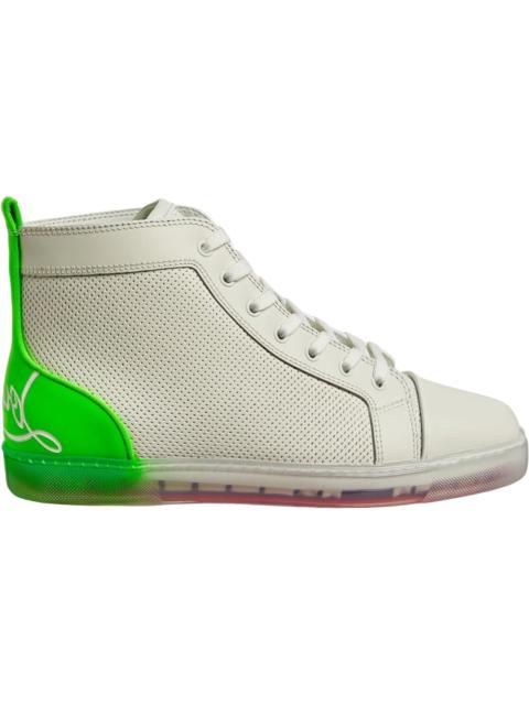 Christian Louboutin Fun Louis Flat White Fluo Green