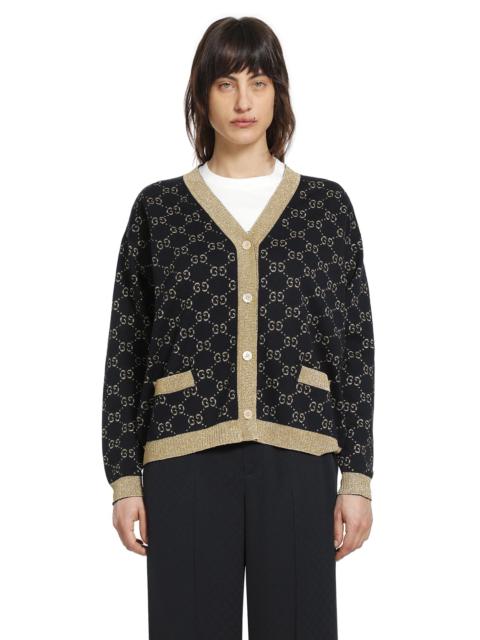 Gg Cotton Lamé Cardigan