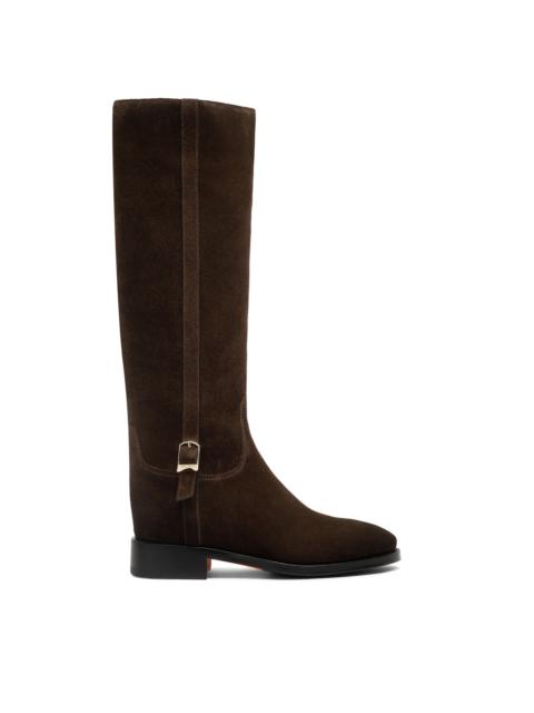 Women's dark brown suede boot