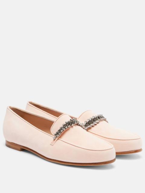Pisufa embellished suede loafers