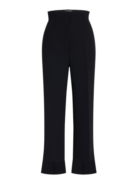 Rae High-Rise Crepe Flare Pants black
