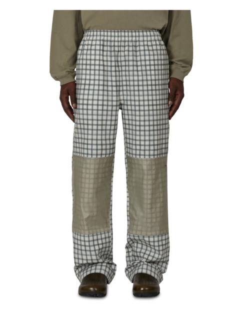 Aair Floweave Printed Check Elasticated Waistband Pants
