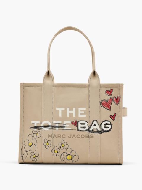 Marc Jacobs THE DAISY DOODLE CANVAS LARGE TOTE BAG | REVERSIBLE