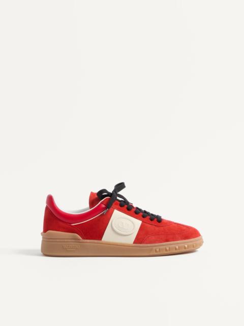 UPVILLAGE LOW TOP SNEAKER IN SPLIT LEATHER AND CALFSKIN NAPPA LEATHER