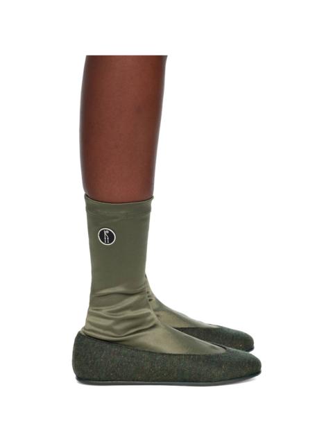 Khaki Proxima Low Ballerina Boots