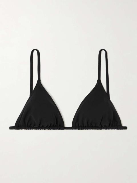 Les Essentiels Mouna triangle bikini top Black