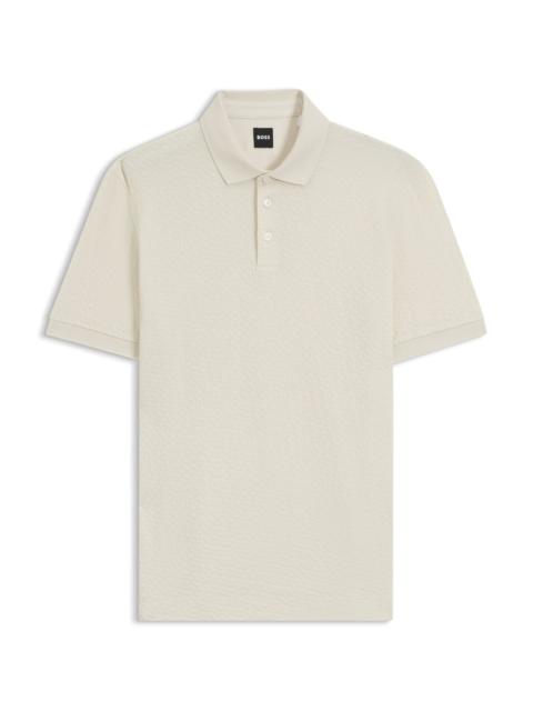 MONOGRAM-JACQUARD POLO SHIRT IN COTTON