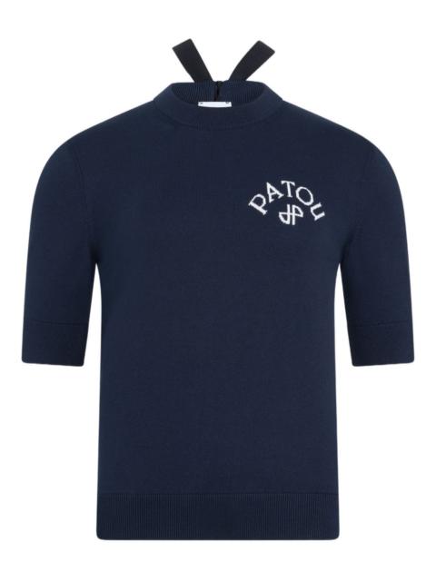 bow-detail short-sleeved top