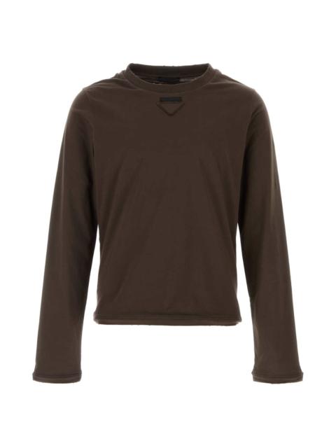 Brown Cotton T-shirt