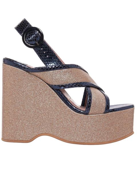 Glitter Wedge Sandal