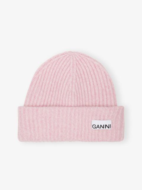 OVERSIZED WOOL RIB KNIT BEANIE