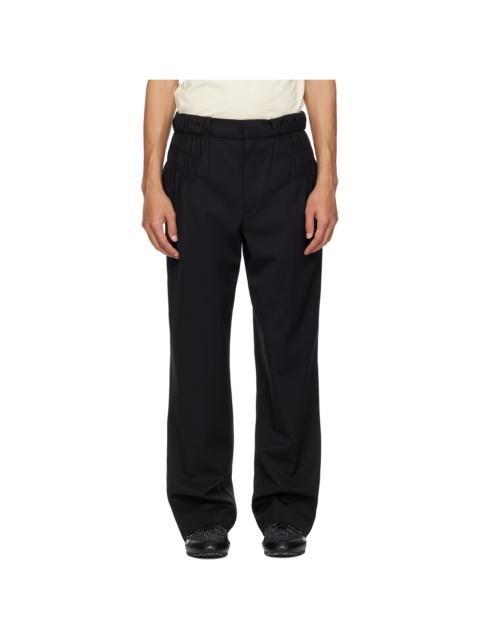 Black Minna Gathered Trousers