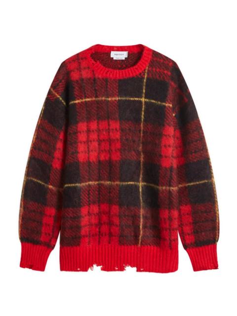 Alexander McQueen Brushed Mohair Tartan Jumper