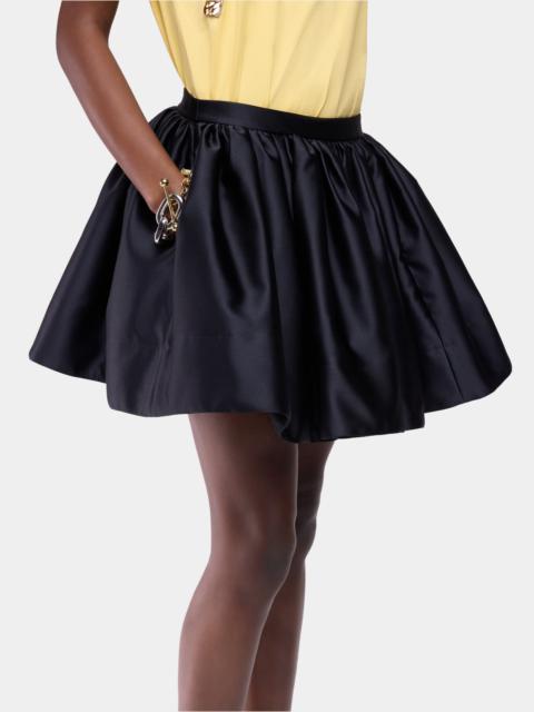 MINI SKIRT IN BLACK SATIN