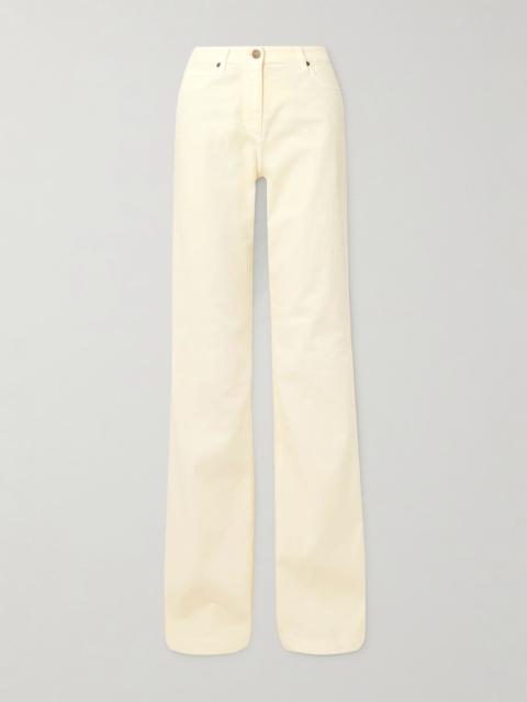 Low-rise flared jeans Cream