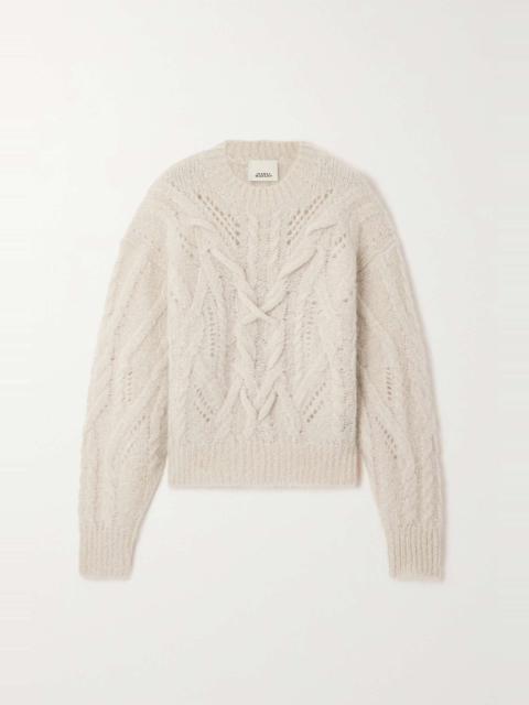 Eline cable-knit mohair-blend sweater