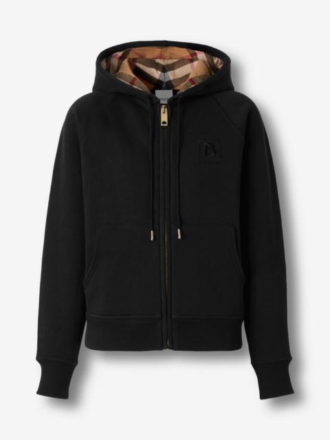 Letter Graphic Cotton Blend Hooded Top