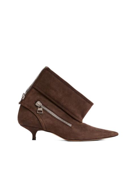 kitten-heel biker boots