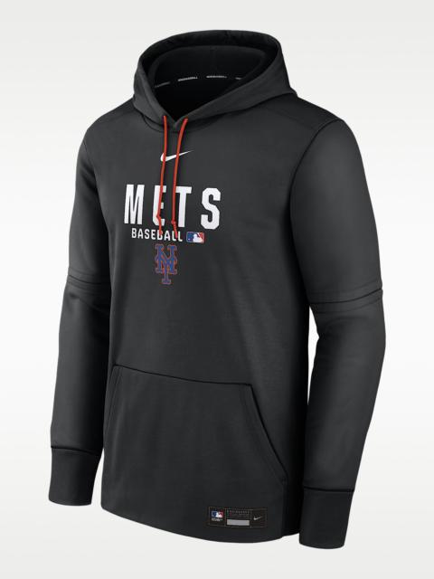New York Mets Authentic Collection Men's Nike Therma MLB Pullover Hoodie