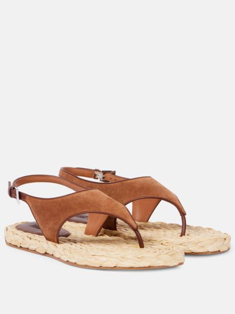 Amalfi suede thong sandals