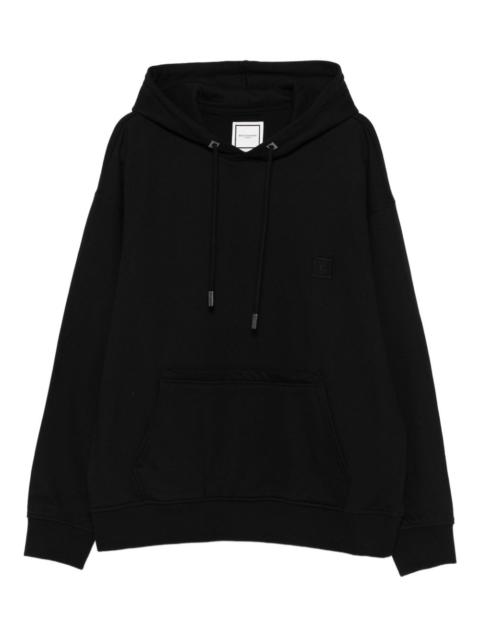 logo-embroidered hoodie