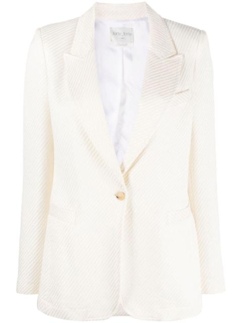 single-breasted button-fastening blazer