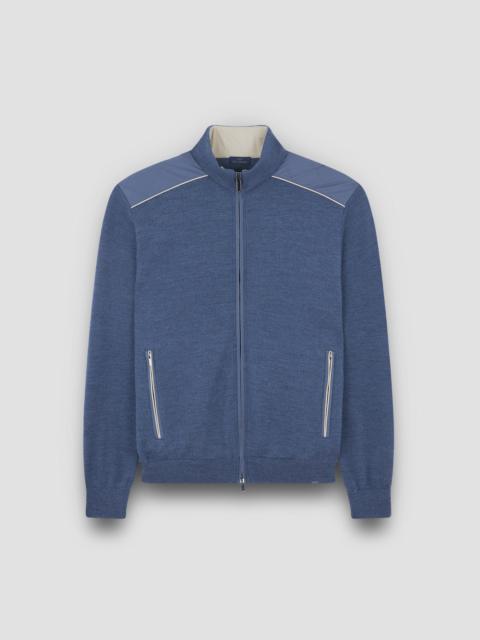 SOFT COOL TOUCH WOOL ZIP-UP SWEATER WITH TYPHOON® PLATINUM DETAILS