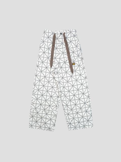 8oz COLOR DENIM FOLD DOJO W-KNEE BAGGY PANTS