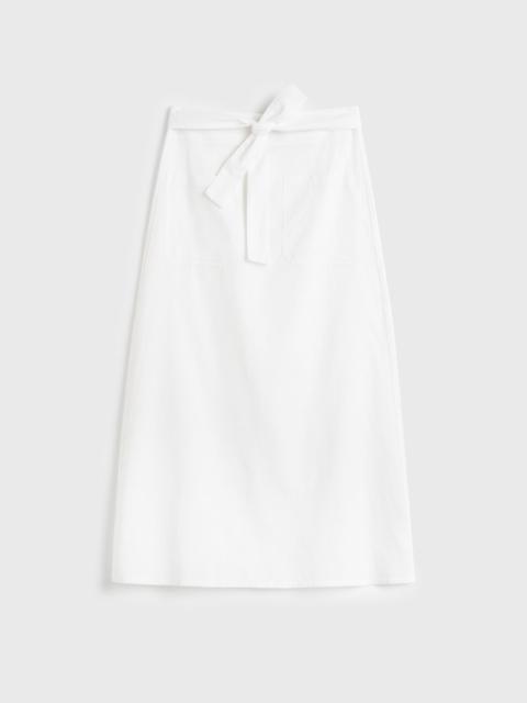 Tie-waist skirt white