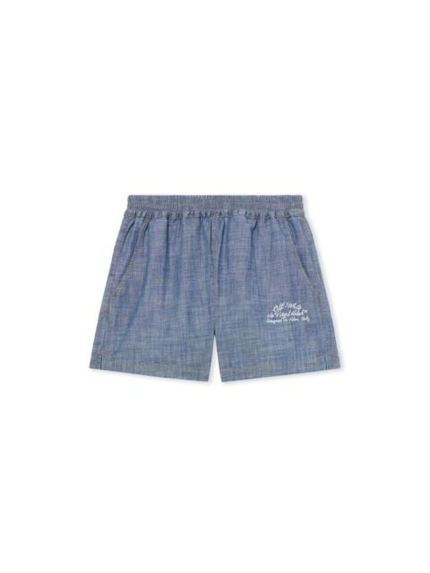 Chambray Denim Pajama Shorts