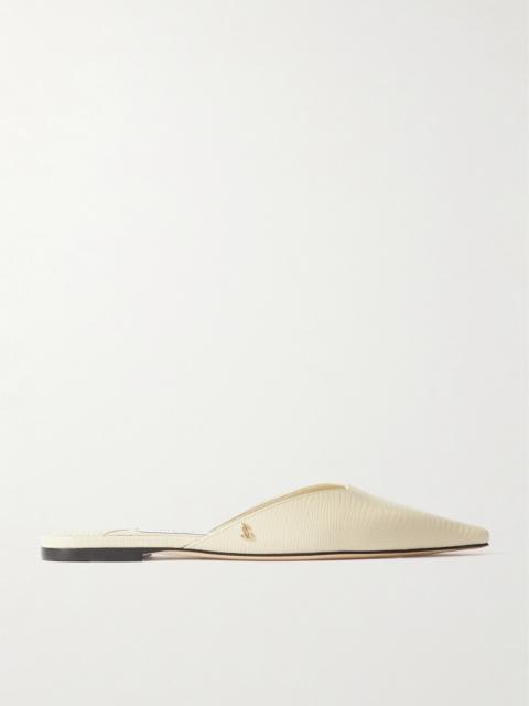 Vivi Lizard-effect Leather Mules