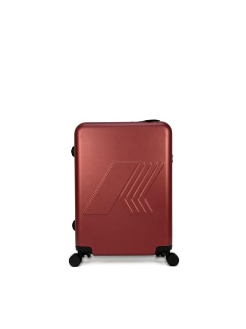 logo-embossed luggage