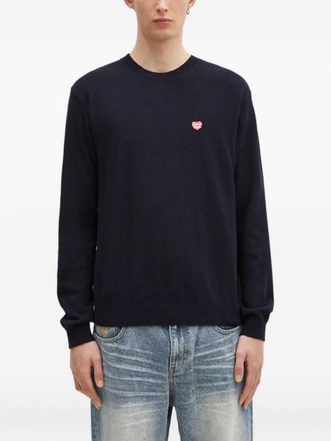 heart-logo wool sweater