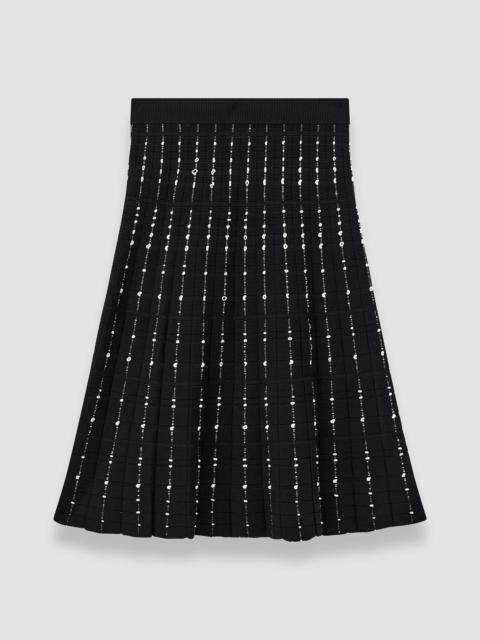 Fragmented Stripes Knee Length Skirt
