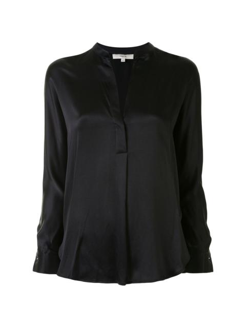 silk v-neck blouse