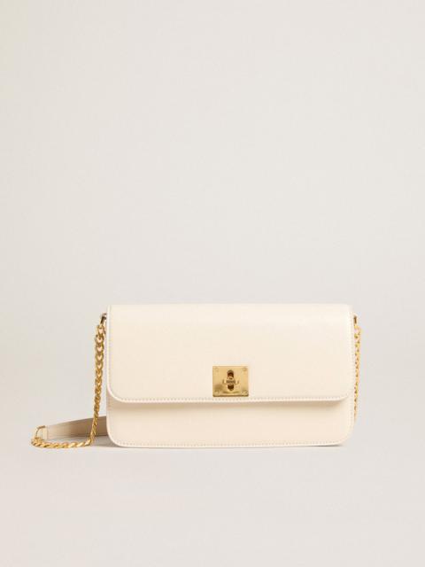 Gioia Bag in butter-colored boarded leather with gold details
