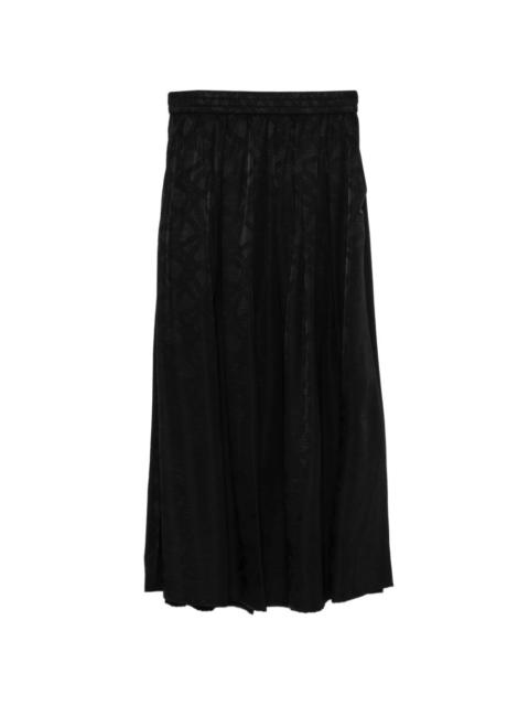 elasticated patterned skirt