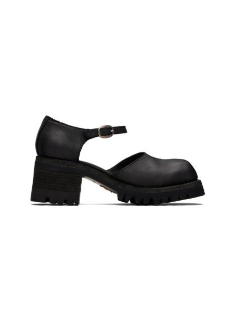 Black Soft Horse Mary Jane Loafers