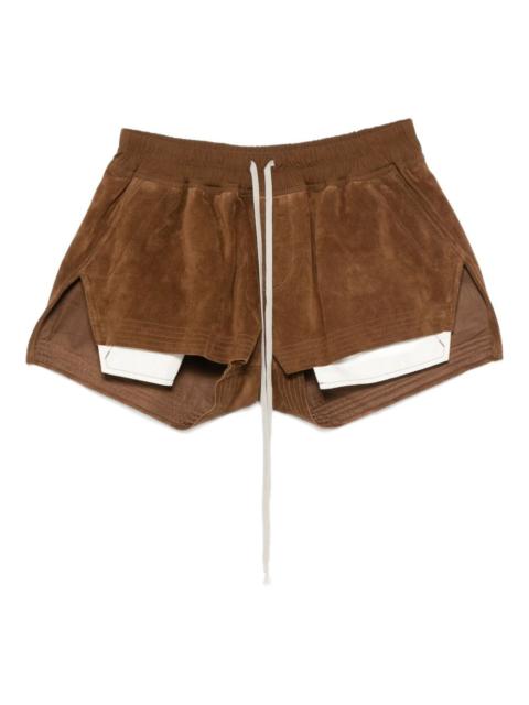 drawstring suede shorts