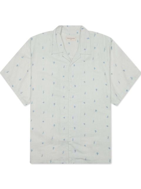 DOVES LINEN BUTTON-UP - WHITE