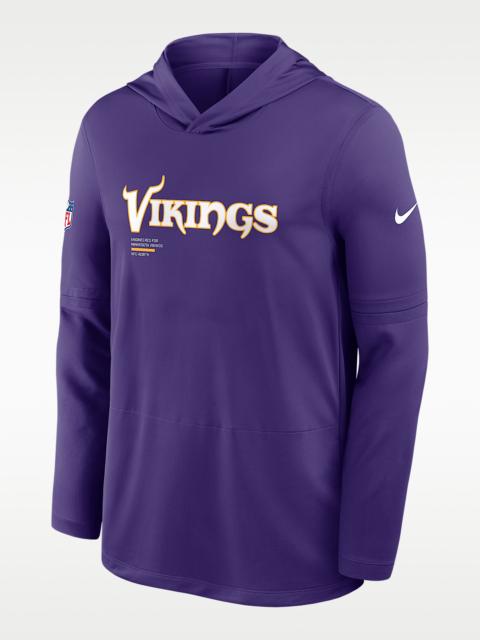 Minnesota Vikings Pure Fury Sideline Men's Nike Dri-FIT NFL Long-Sleeve Hooded Top