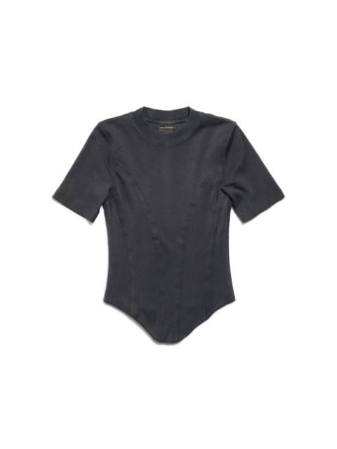 Women's Corseted T-shirt in Black