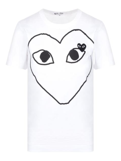 printed heart T-shirt