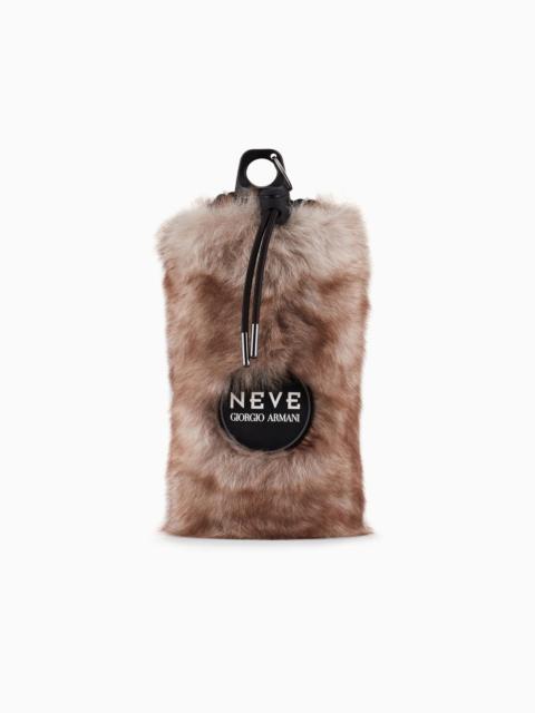 GIORGIO ARMANI NEVE WATER BOTTLE WITH SHEEPSKIN HOLDER