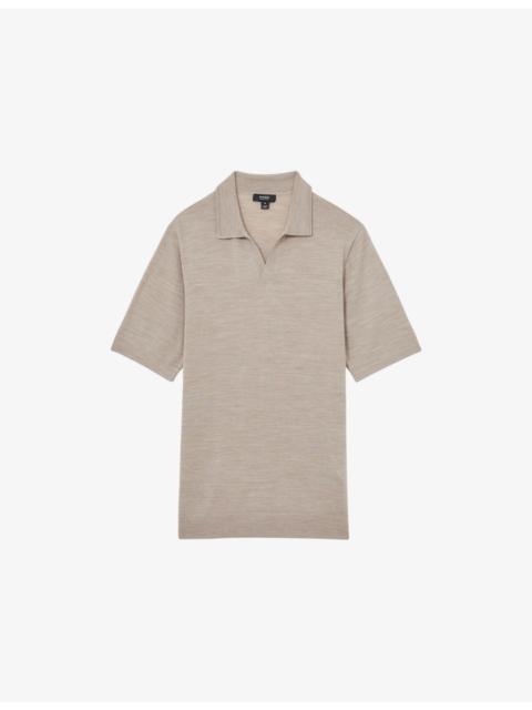 Duchie open-collar short-sleeve wool polo