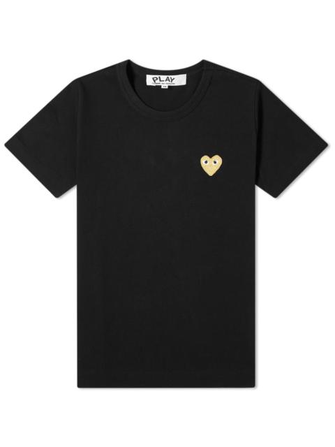 Comme des Garcons Play Women's Gold Heart Logo T-Shirt