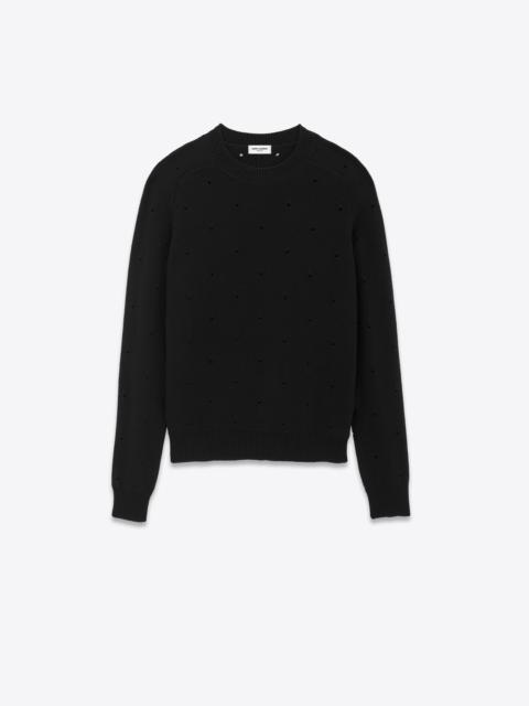 sweater in openwork wool